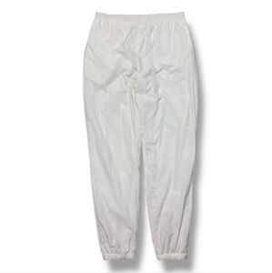BOAST White Nylon Ankle Zip Joggers VINTAGE
